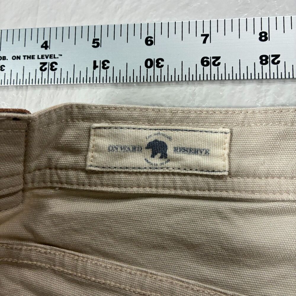 Onward Reserve 5 Pocket Khaki Tan Chino Straight Stretch Pants 36x34 (38x33) - Picture 2 of 12